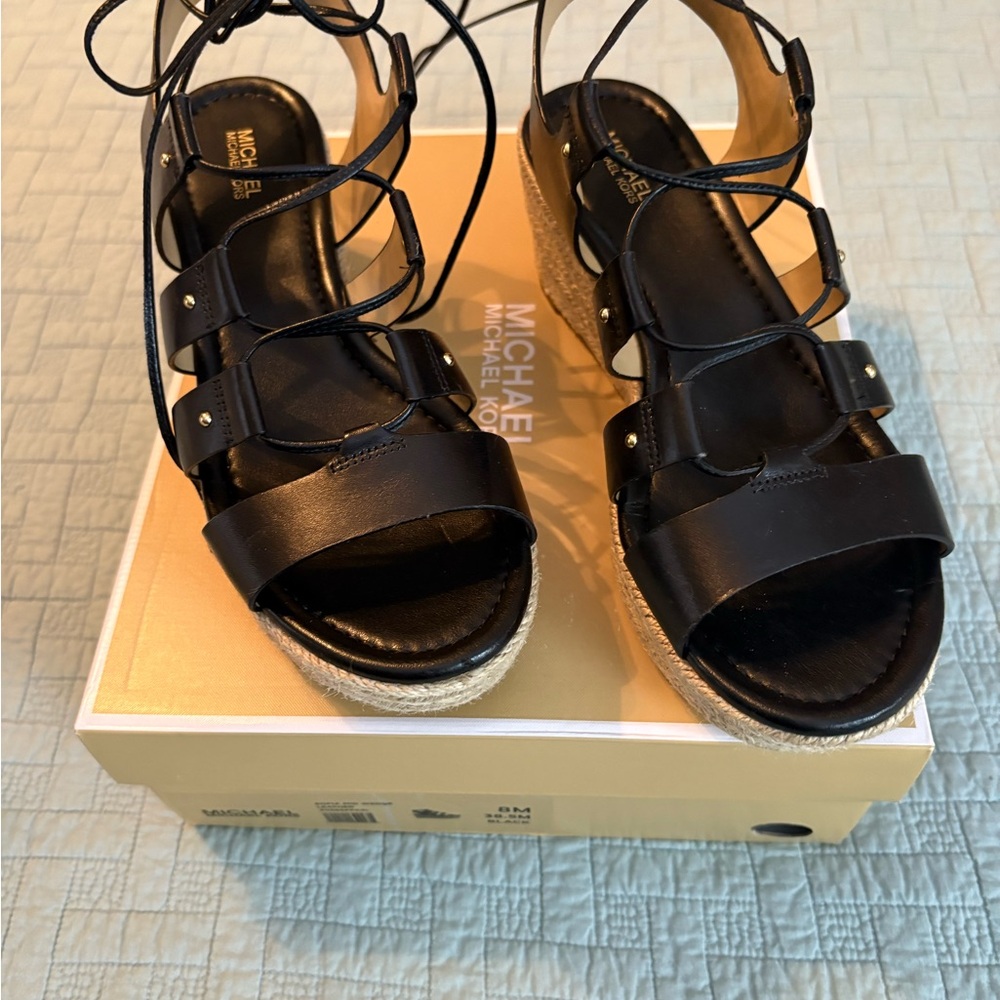 Michael Kors Black Strappy Sandals